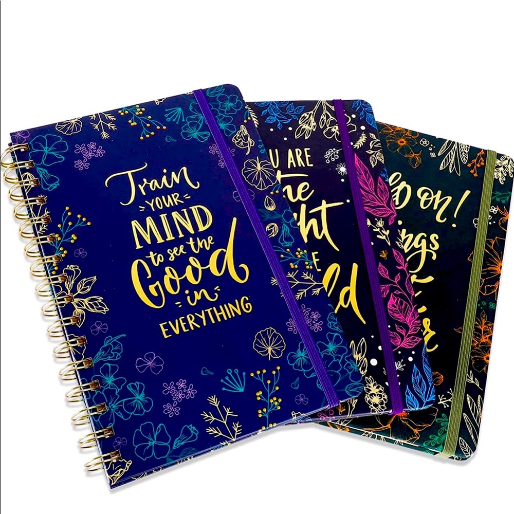 3 Pack Spiral Notebook, Hardcover Spiral Notebook